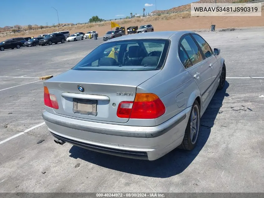 WBAAV53481JS90319 2001 BMW 330I