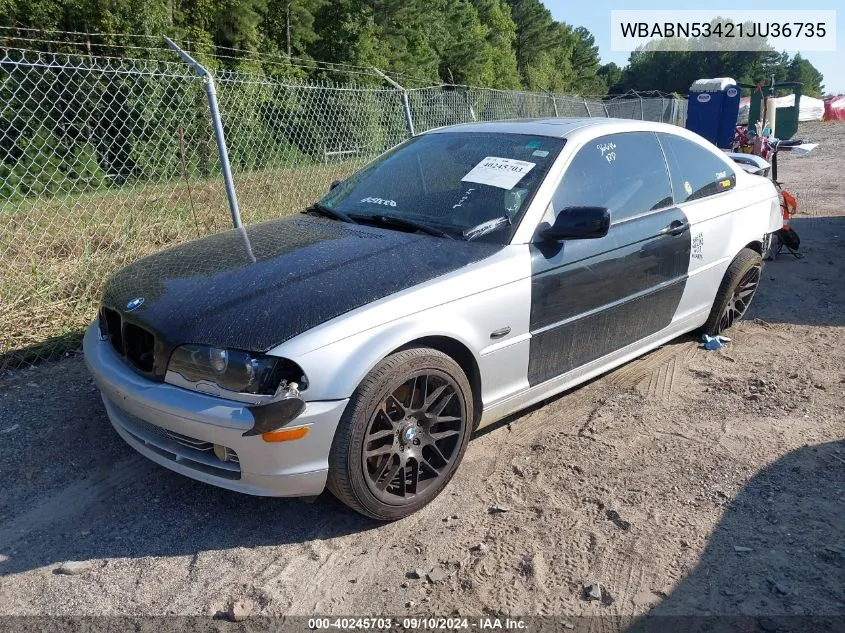 WBABN53421JU36735 2001 BMW 330Ci