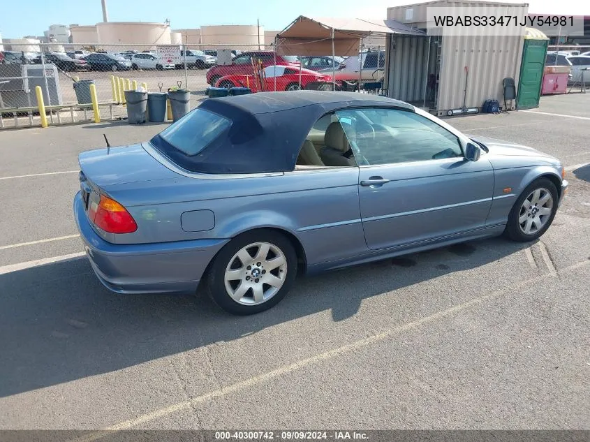 WBABS33471JY54981 2001 BMW 325Ci