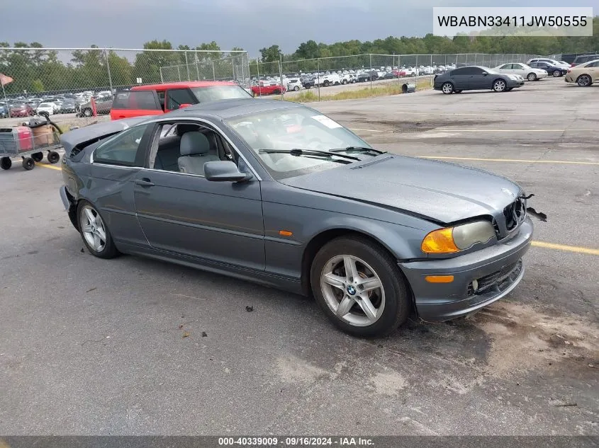 2001 BMW 325Ci VIN: WBABN33411JW50555 Lot: 40339009