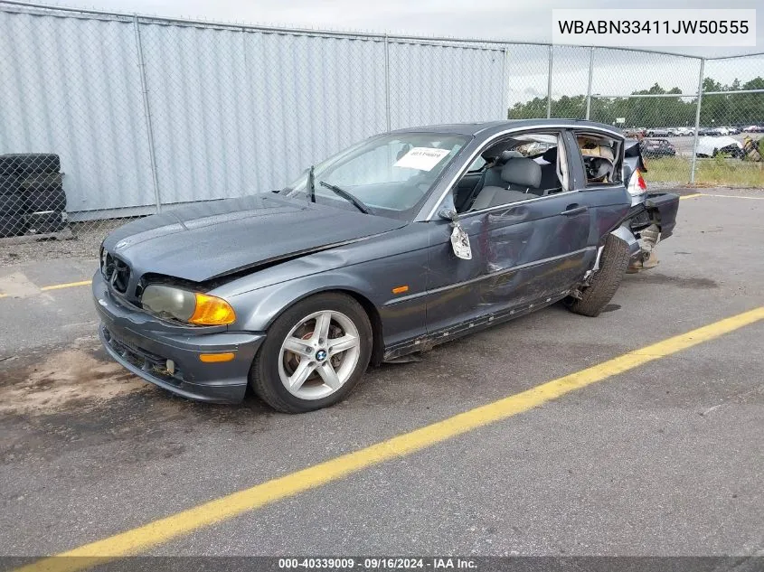 2001 BMW 325Ci VIN: WBABN33411JW50555 Lot: 40339009