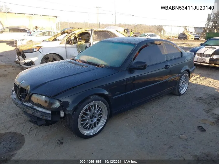 2001 BMW 330Ci VIN: WBABN53411JU20140 Lot: 40551668