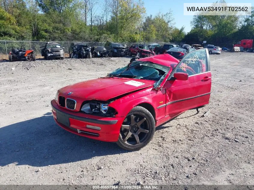 2001 BMW 330I VIN: WBAAV53491FT02562 Lot: 40557964