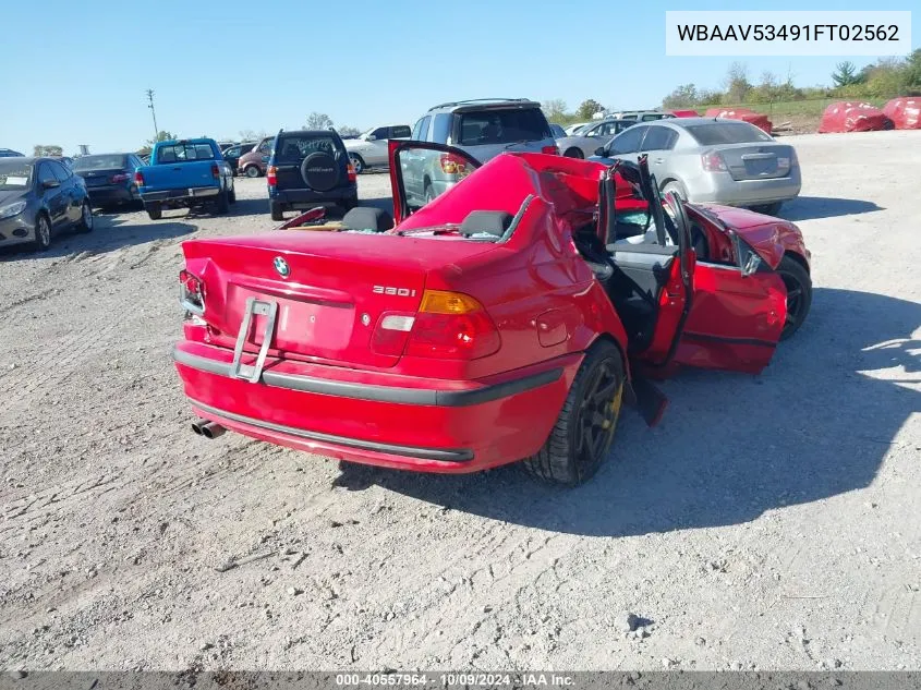 2001 BMW 330I VIN: WBAAV53491FT02562 Lot: 40557964