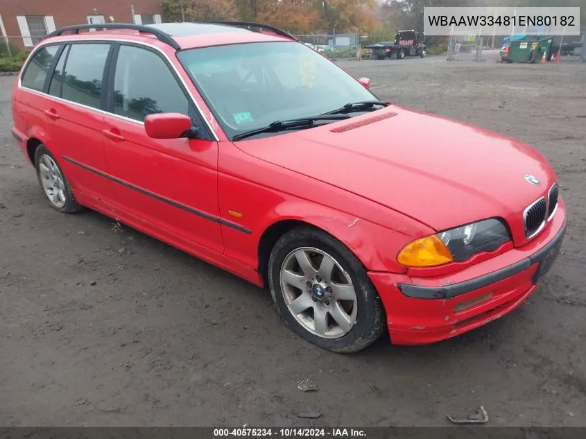 2001 BMW 325I VIN: WBAAW33481EN80182 Lot: 40575234