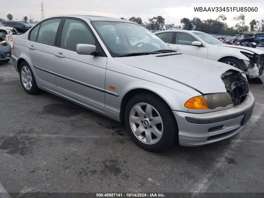 2001 BMW 325I VIN: WBAAV33451FU85060 Lot: 40587141