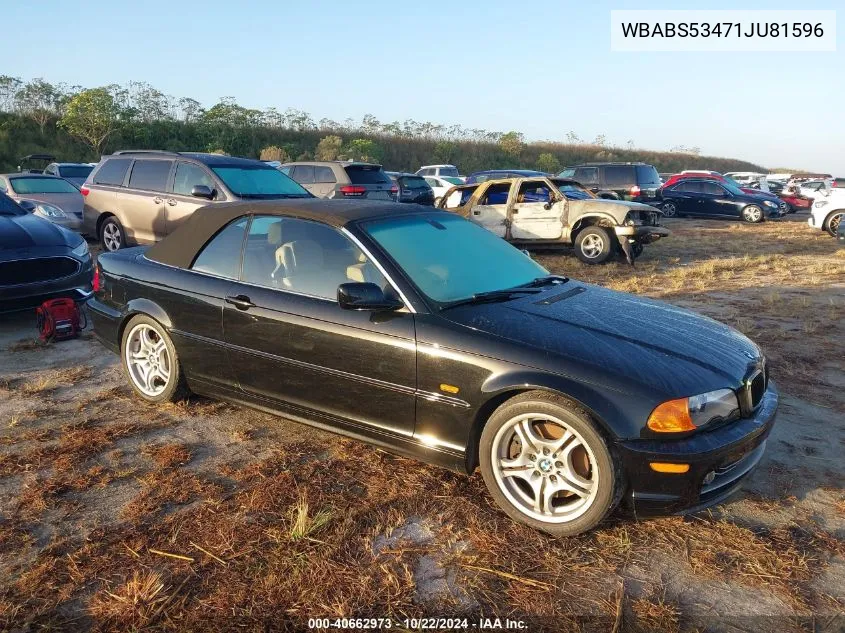 2001 BMW 330Ci VIN: WBABS53471JU81596 Lot: 40662973