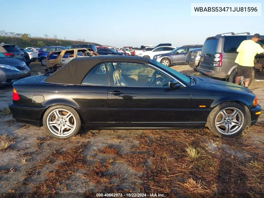 2001 BMW 330Ci VIN: WBABS53471JU81596 Lot: 40662973