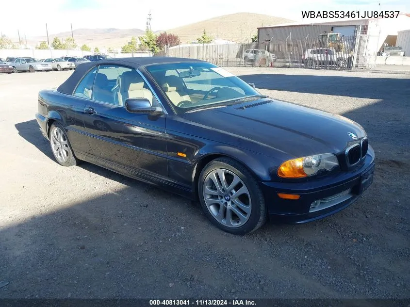 2001 BMW 330Ci VIN: WBABS53461JU84537 Lot: 40813041