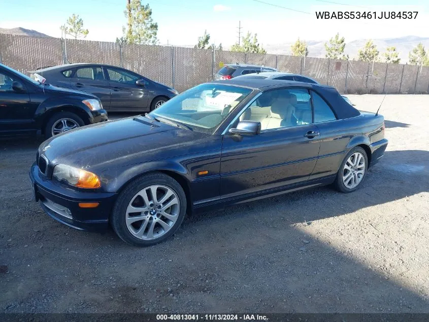 2001 BMW 330Ci VIN: WBABS53461JU84537 Lot: 40813041