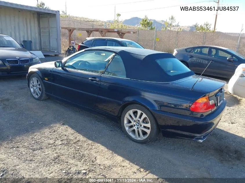 2001 BMW 330Ci VIN: WBABS53461JU84537 Lot: 40813041