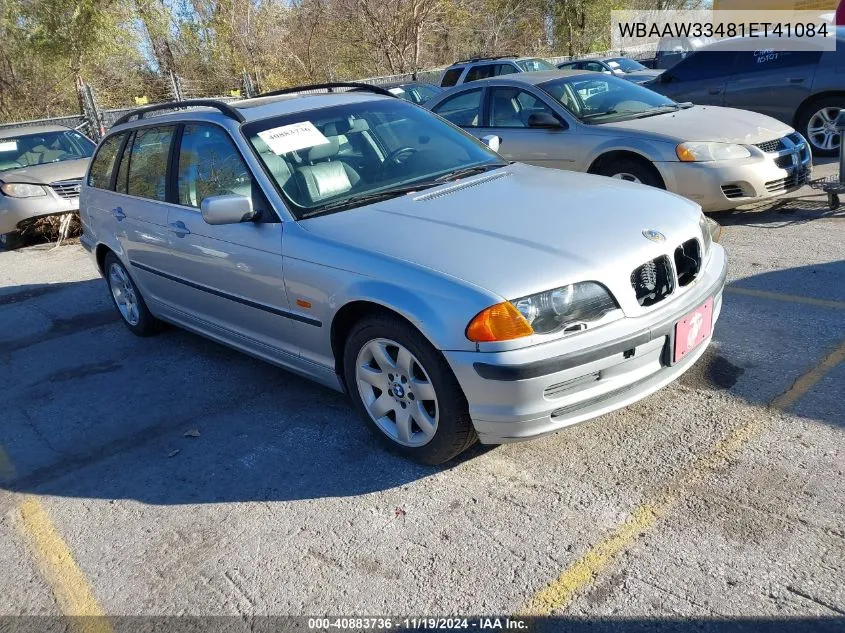 2001 BMW 325I VIN: WBAAW33481ET41084 Lot: 40883736