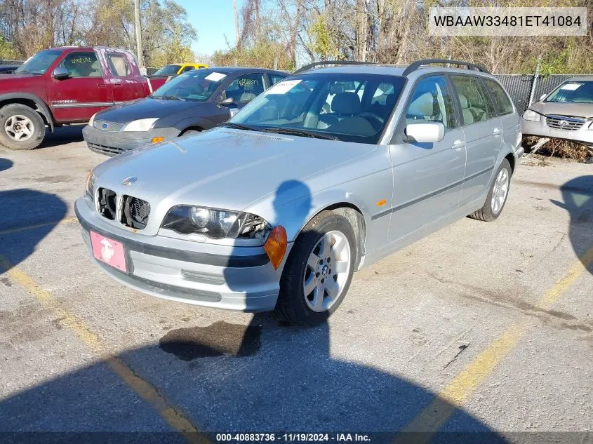 2001 BMW 325I VIN: WBAAW33481ET41084 Lot: 40883736