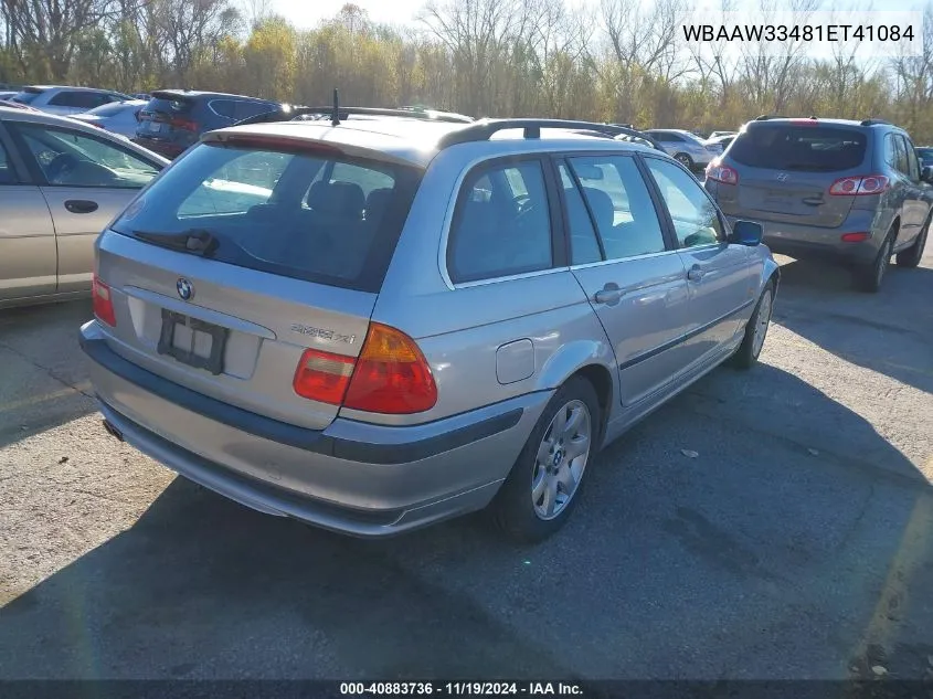 2001 BMW 325I VIN: WBAAW33481ET41084 Lot: 40883736