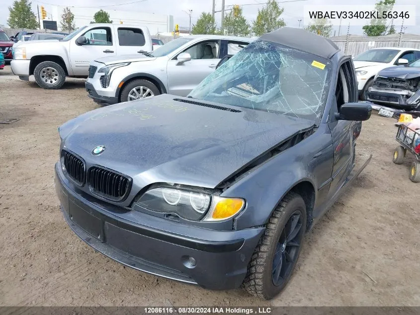 WBAEV33402KL56346 2002 BMW 3 Series