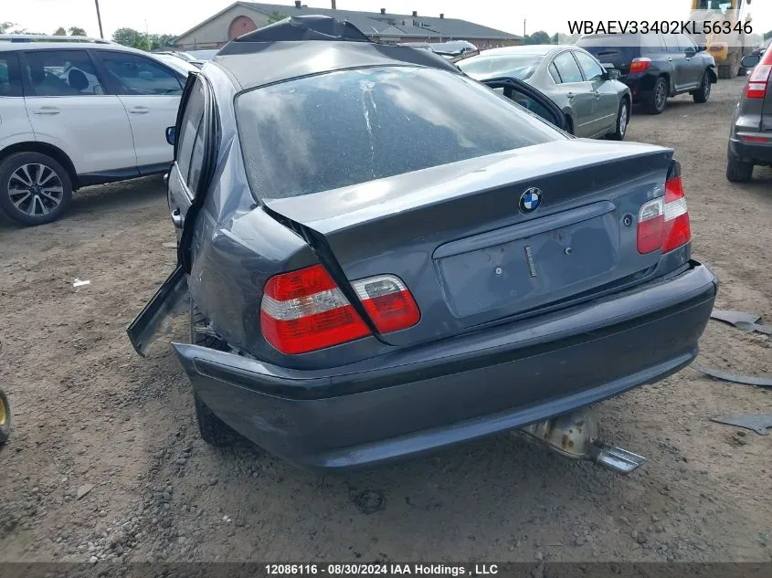 WBAEV33402KL56346 2002 BMW 3 Series