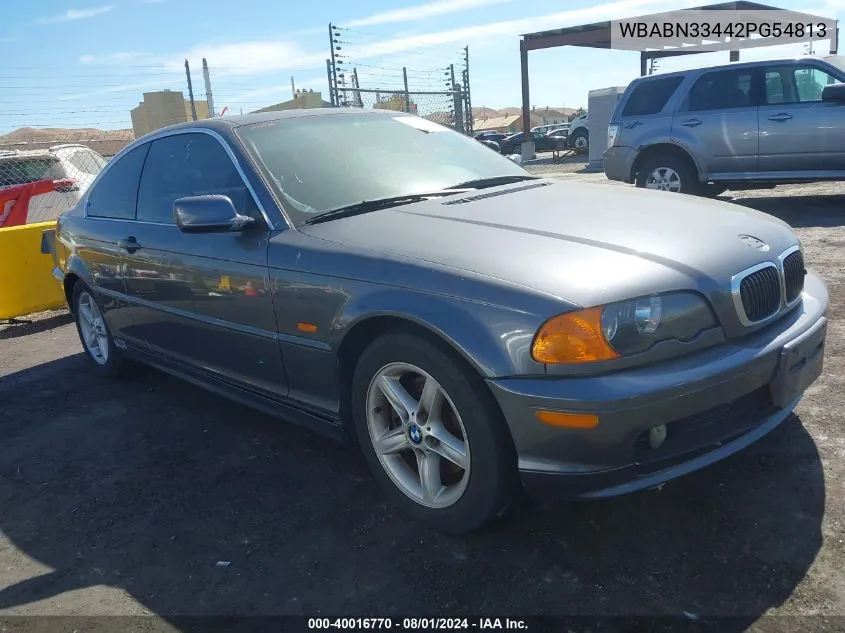 2002 BMW 325Ci VIN: WBABN33442PG54813 Lot: 40016770