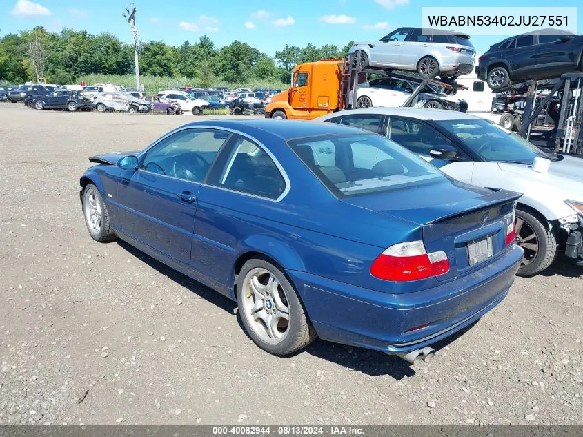 WBABN53402JU27551 2002 BMW 330Ci