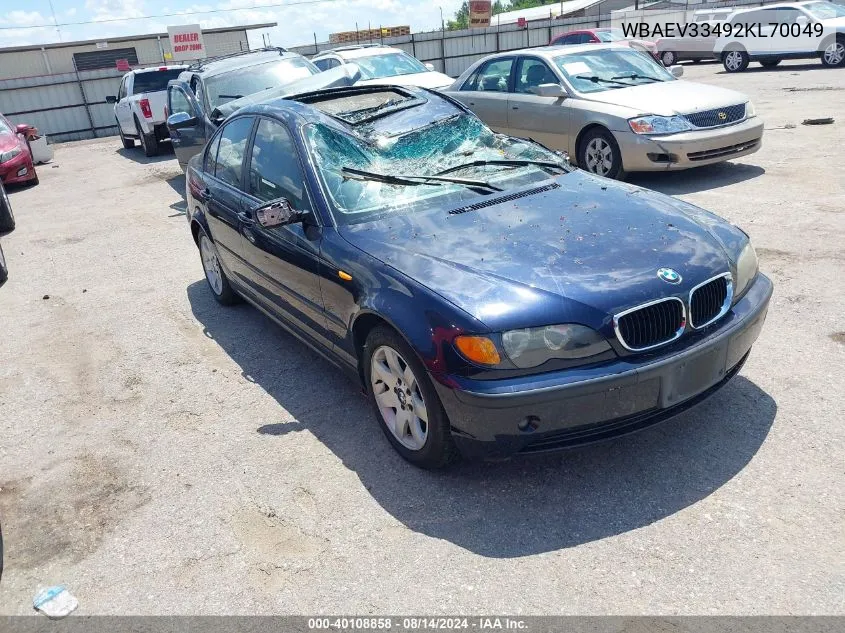 WBAEV33492KL70049 2002 BMW 325I