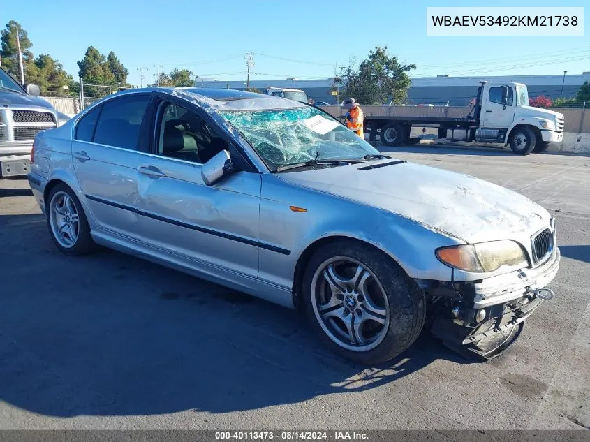 WBAEV53492KM21738 2002 BMW 330I