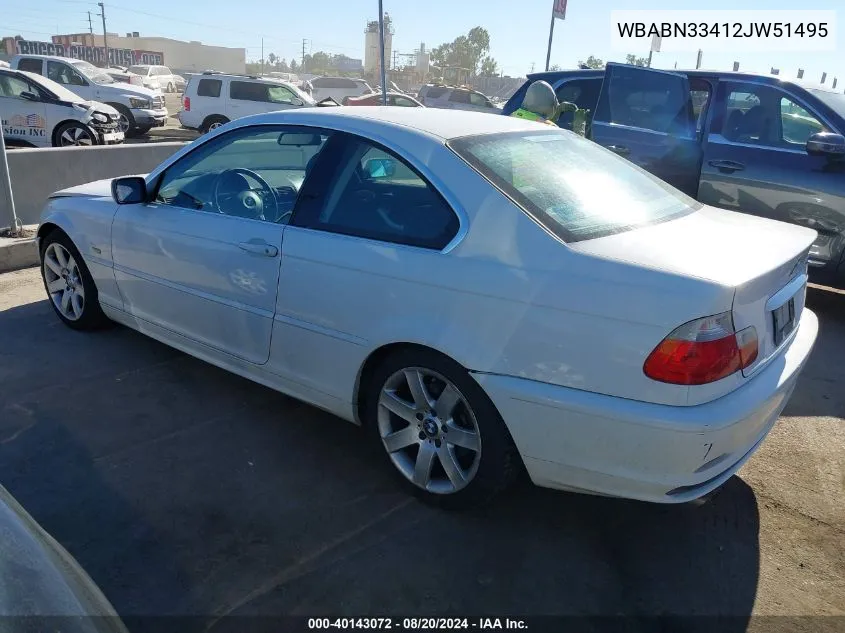 WBABN33412JW51495 2002 BMW 325Ci