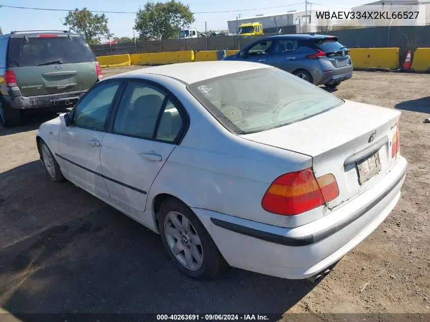 2002 BMW 325I VIN: WBAEV334X2KL66527 Lot: 40263691