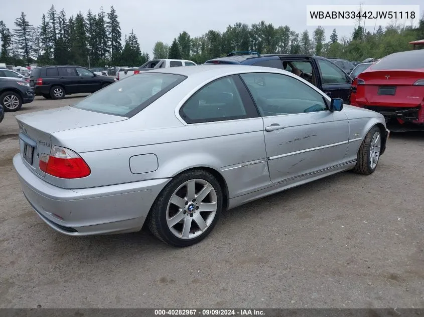 WBABN33442JW51118 2002 BMW 325Ci