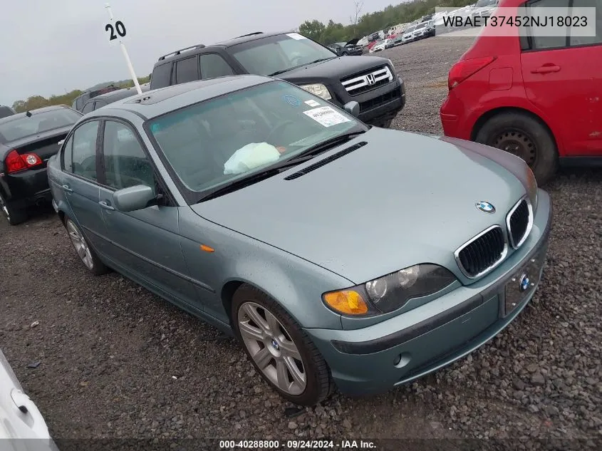 2002 BMW 325I VIN: WBAET37452NJ18023 Lot: 40288800