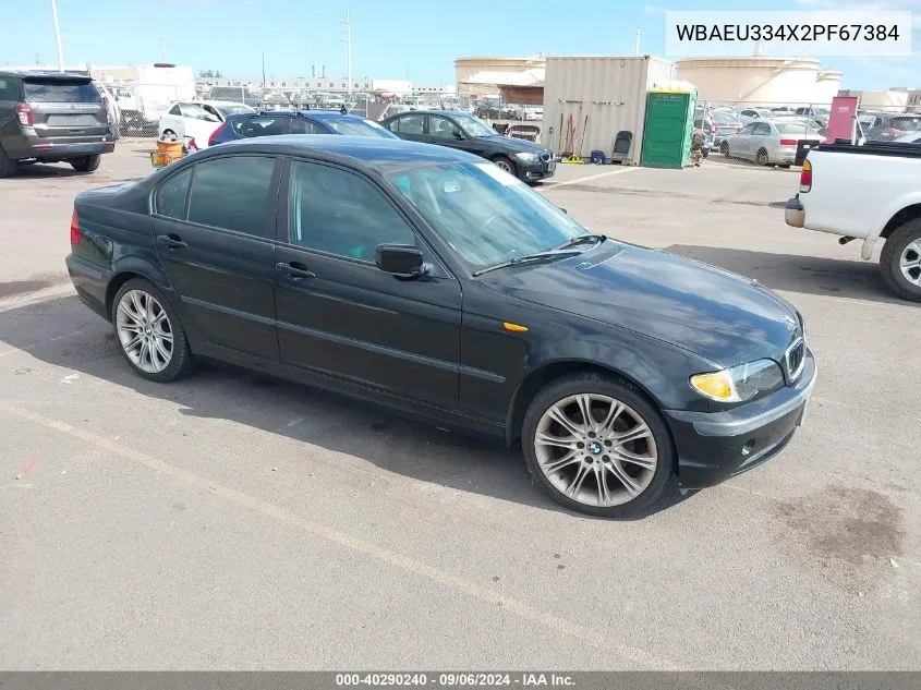 2002 BMW 325Xi VIN: WBAEU334X2PF67384 Lot: 40290240