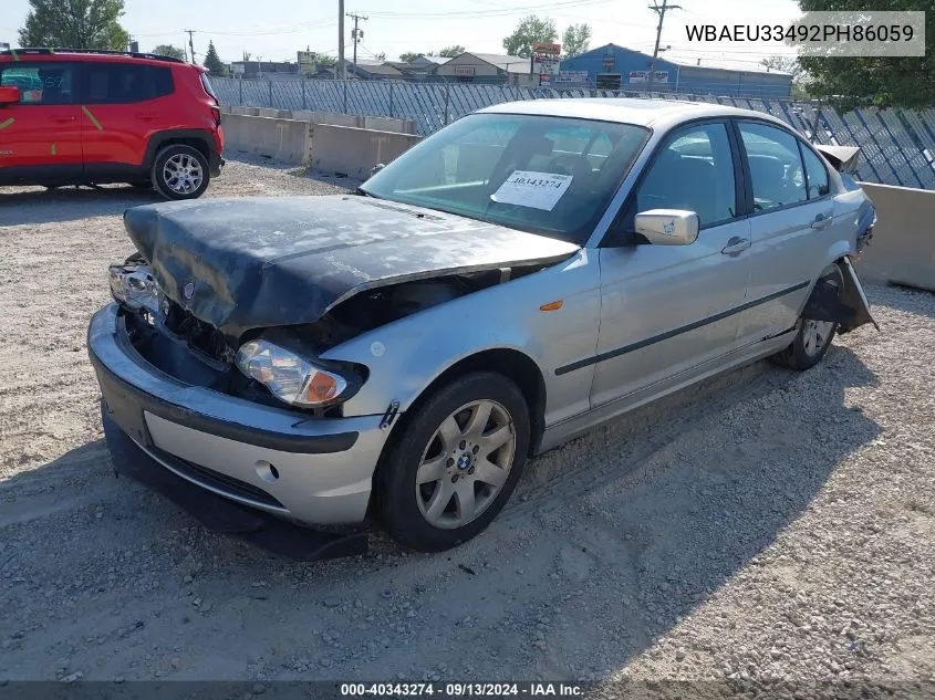 2002 BMW 325Xi VIN: WBAEU33492PH86059 Lot: 40343274