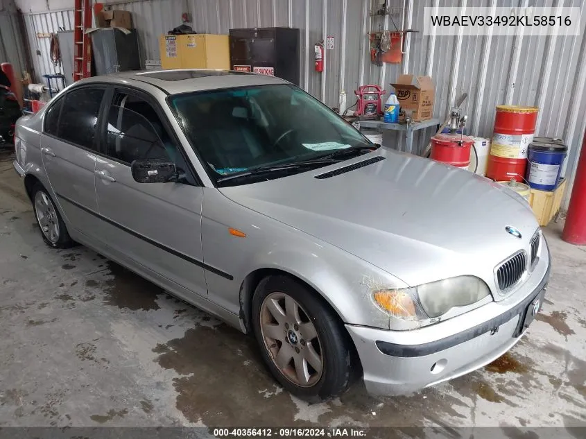 WBAEV33492KL58516 2002 BMW 325I