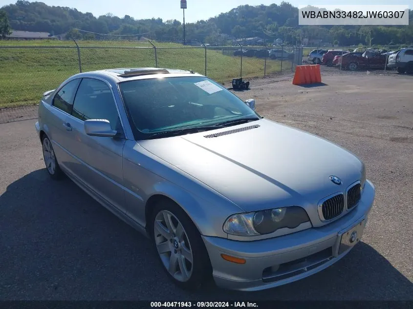 2002 BMW 325 Ci VIN: WBABN33482JW60307 Lot: 40471943