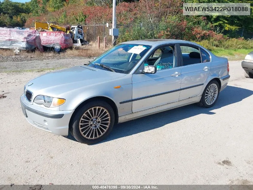 2002 BMW 330Xi VIN: WBAEW53422PG18088 Lot: 40478395