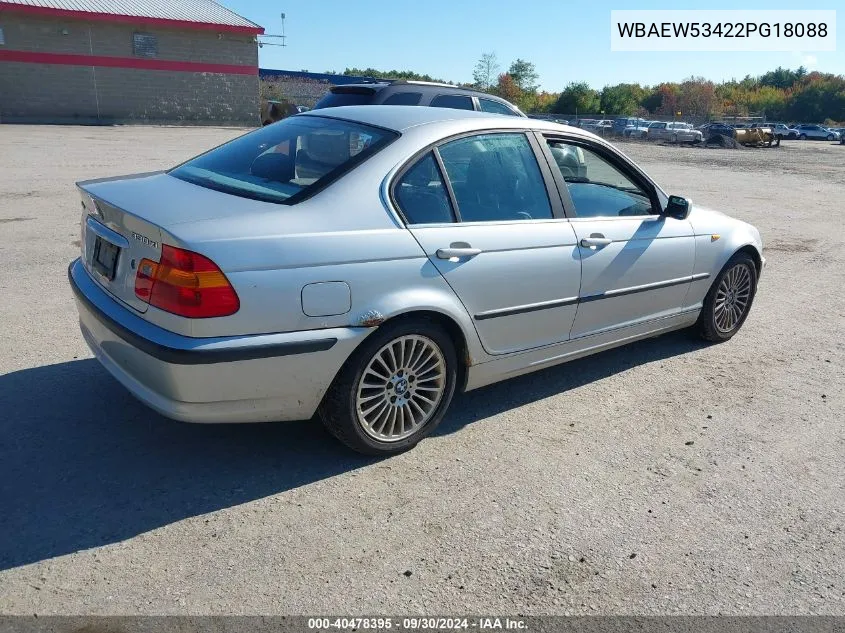 2002 BMW 330Xi VIN: WBAEW53422PG18088 Lot: 40478395