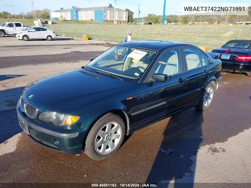 2002 BMW 325I VIN: WBAET37422NG71991 Lot: 40581162