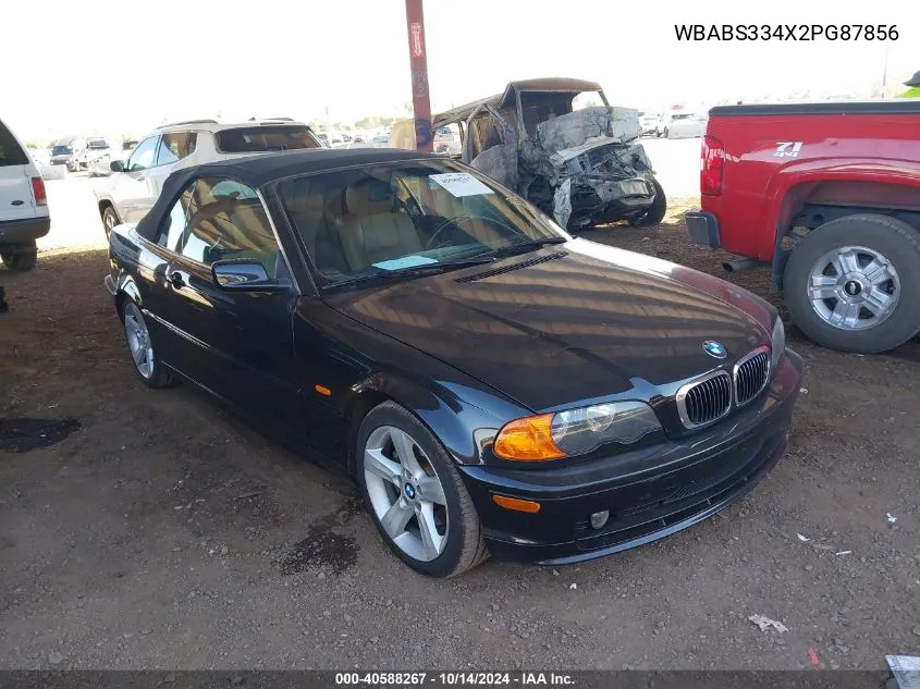 2002 BMW 325Ci VIN: WBABS334X2PG87856 Lot: 40588267