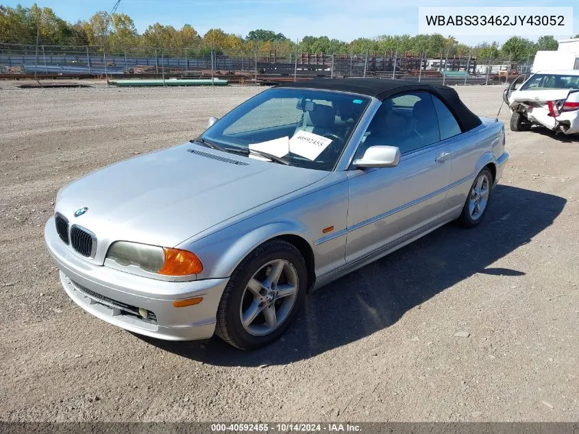 2002 BMW 325Ci VIN: WBABS33462JY43052 Lot: 40592455