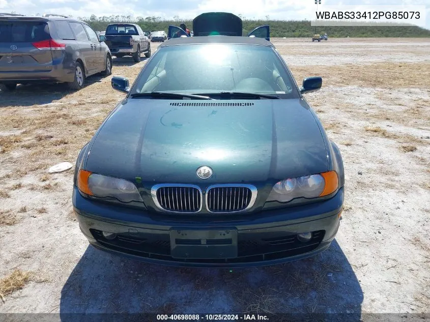 2002 BMW 325Ci VIN: WBABS33412PG85073 Lot: 40698088