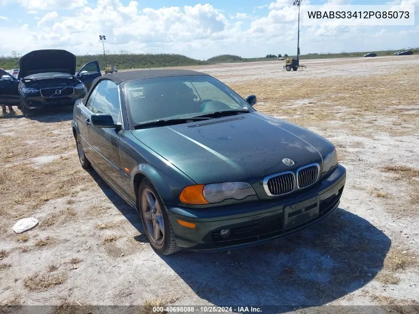 2002 BMW 325Ci VIN: WBABS33412PG85073 Lot: 40698088