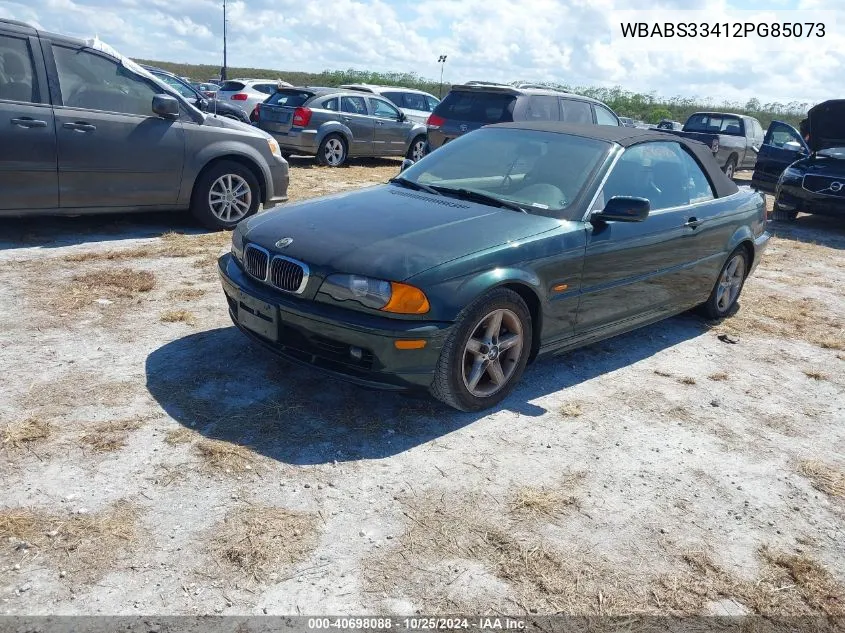 2002 BMW 325Ci VIN: WBABS33412PG85073 Lot: 40698088