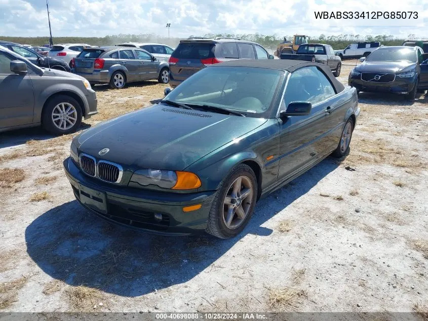 2002 BMW 325Ci VIN: WBABS33412PG85073 Lot: 40698088