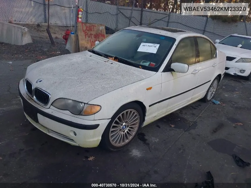 2002 BMW 330I VIN: WBAEV53462KM23320 Lot: 40730570