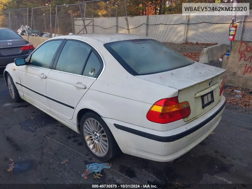 2002 BMW 330I VIN: WBAEV53462KM23320 Lot: 40730570