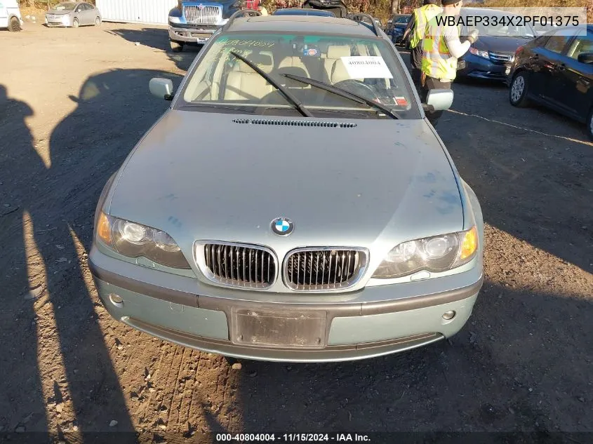 2002 BMW 325Xit VIN: WBAEP334X2PF01375 Lot: 40804004