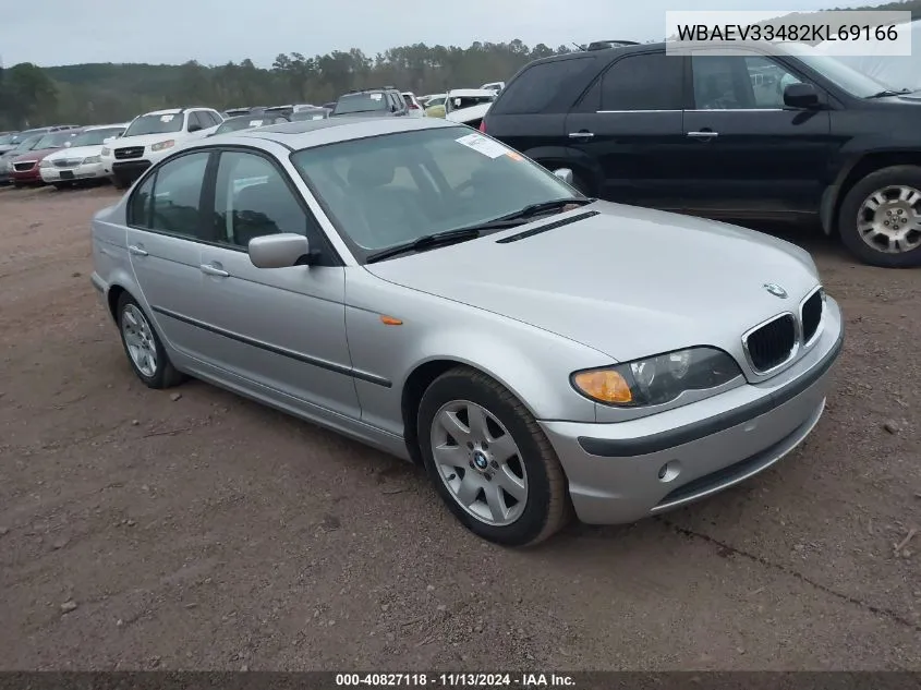 2002 BMW 325I VIN: WBAEV33482KL69166 Lot: 40827118