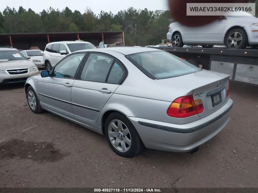 2002 BMW 325I VIN: WBAEV33482KL69166 Lot: 40827118