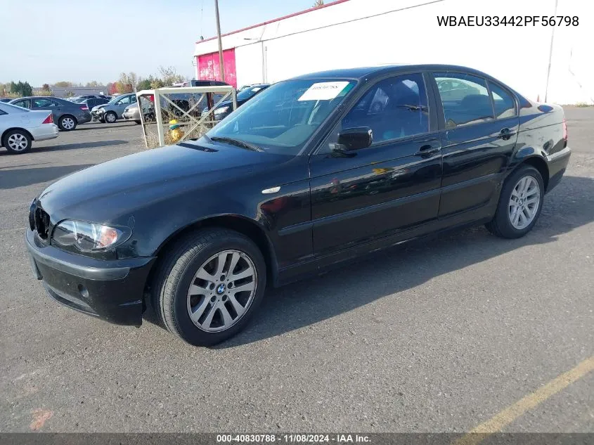 2002 BMW 325Xi VIN: WBAEU33442PF56798 Lot: 40830788