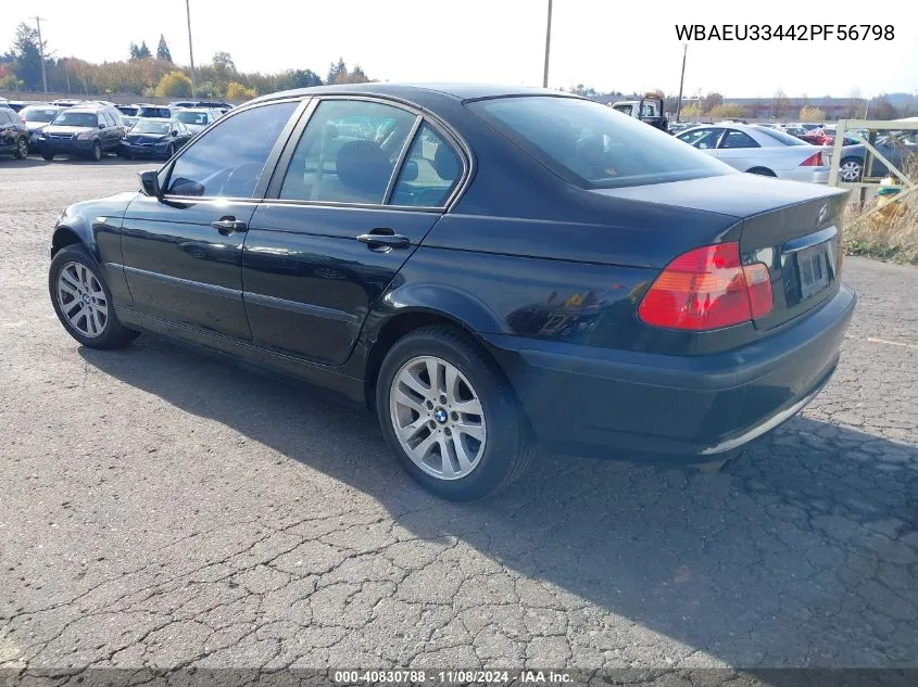 2002 BMW 325Xi VIN: WBAEU33442PF56798 Lot: 40830788