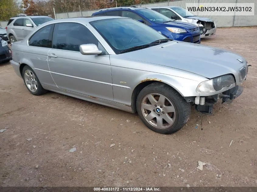 WBABN334X2JW53102 2002 BMW 325Ci