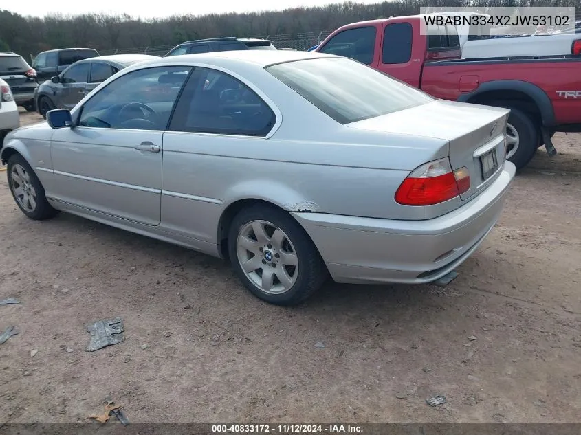 WBABN334X2JW53102 2002 BMW 325Ci